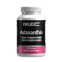 IVL Supplements, Astaxanthin with Astaferm (12mg Per Serving), Promotes Healthy Immune System, Aids in Eye, Joint & Skin Health, Non-GMO, 120 Softgets (1 Pack)