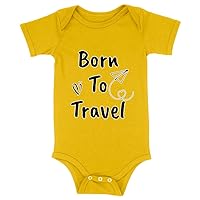 Born to Travel Baby Jersey Onesie - Printed Baby Onesie - Cute Design Baby One-Piece