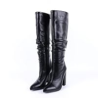 Women's Autumn and Winter Long high Boots Women's Shoes Sexy Pointed Toe Knee-Length high Boots