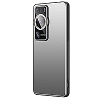 Case for Huawei P60/ P60 Pro, Metal Matte Case, Lens Protection Cover Raised Edge Shockproof Light and Thin Design Phone Case Cover Slim Fit,Silver,P60