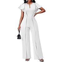 Elegant Jumpsuit for Women Dressy Sexy Formal Off The Shoulder Long Straight Pants for Evening Party