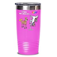 Social media influencer 20oz 30oz insulated tumbler, Affiliate rainbow pole dancing unicorn cup, Funny employee of the month coworker leaving farewell