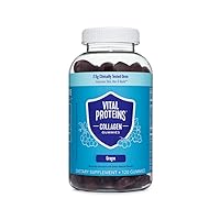 Vital Proteins Collagen Gummies, 2.5g of Clinically-Tested Collagen for Hair, Skin, Nails & Wrinkles, 120 ct, 30-Day Supply, Grape Flavor
