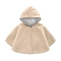 Children's Hooded Cape Warm Cloak Baby Outwear Shawl Spring And Autumn Newborn Windproof Girl Coats Padded Jacket