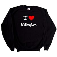I Love Heart Wellington Black Sweatshirt