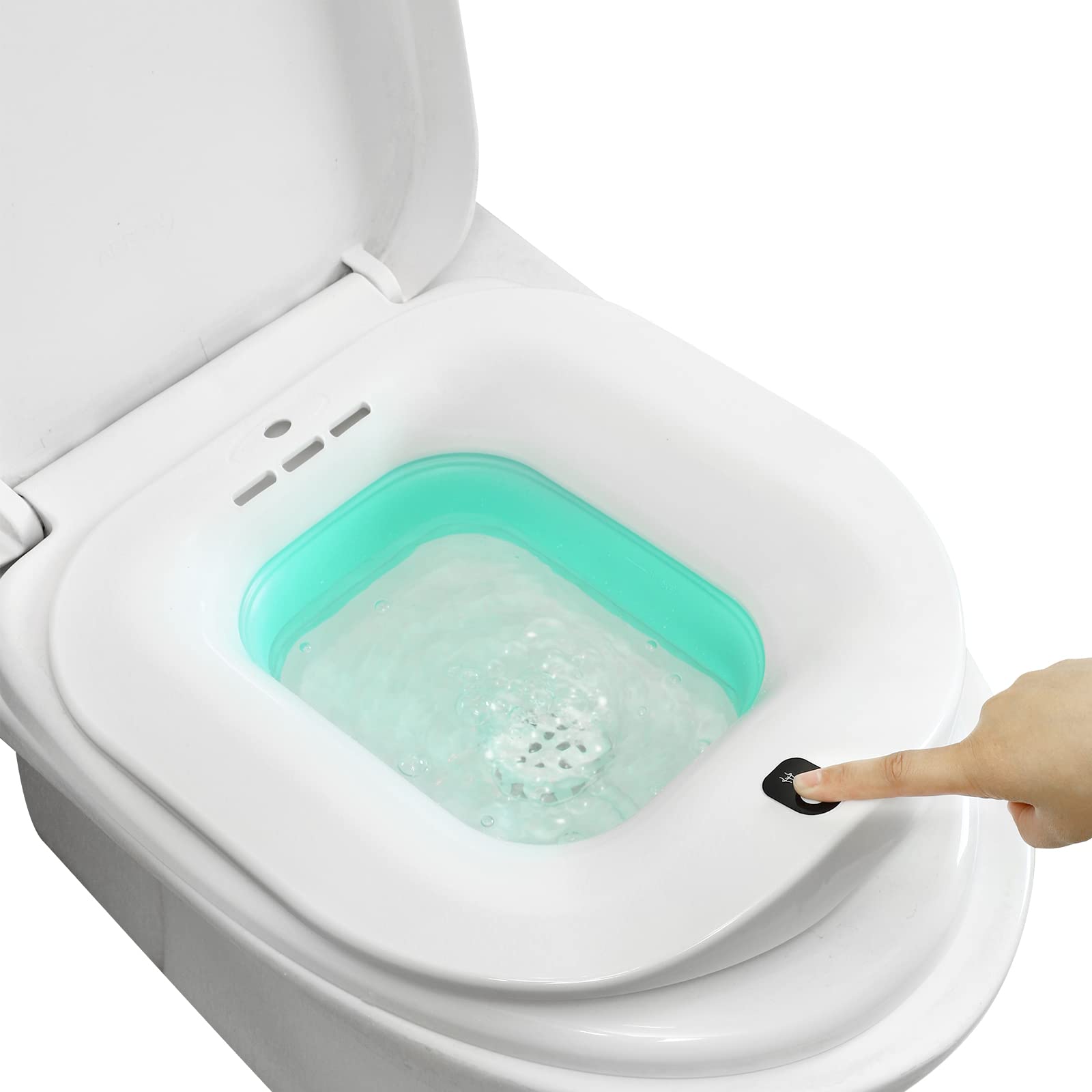 Electric Toilet Seat-Electric Sitz Bath for Hemorrhoids，Foldable Sitz Baths for Postpartum Care,Postpartum Care Steam Seat，Suitable for Pregnant Women, Elderly (Bubble Mode)
