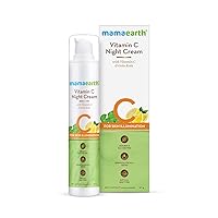 Mamaearth Vitamin C Night Cream with Gotu Kola | Illuminating Moisturizer for Radiant Skin | Reduce Sun Damage & Spots | Hydrating Formula | 1.76 Oz (50g)