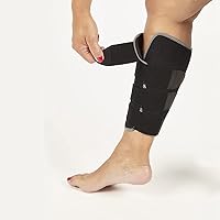 Calf Support Brace, 1 Pack Adjustable Shin Support Lower Leg Compression Wrap Increases Circulation,Reduces Muscle Swelling Calf Sleeve for Men and Women (Black)