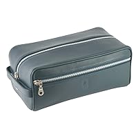 Oxford Large Leather Toiletry Kit Navy