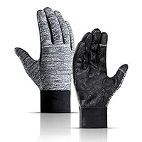 Touch Screen Non-Slip Gloves Winter Warm Waterproof for Men Women Ski Snow Riding Sports, (Color : L)