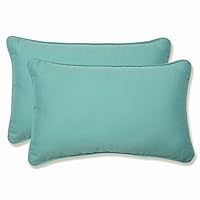 Pompeii Solid Indoor/Outdoor Lumbar Pillow Plush Fill, Weather and Fade Resistant, Lumbar - 11.5