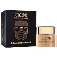 GLO24K 7 Color LED Beauty Mask + 24k Timeless Anti-Aging Cream. For Flawless, Glowing, and Radiant Skin.
