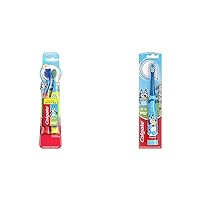 Colgate Bluey Extra Soft Toothbrush for Kids, Kids Toothbrush Pack & Kids Battery Powered Toothbrush, Kids Battery Toothbrush with Included AA Battery