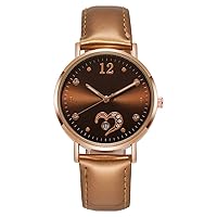 Fashion Luminous Quartz Watch for Women, Ladies Casual Leather Belt Calendar Analog Wrist Watch, Fashion Mother Watch Wife Watch