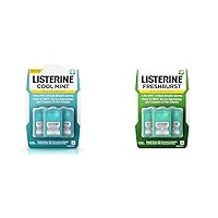 Pocketpaks Cool Mint Breath Strips 72 Count + 3 Packs Listerine Freshburst Breath Strips 24 Count Each