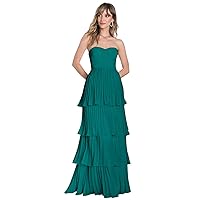 Plus Size Prom Dresses for Women Strapless Teal Cocktail Dress Tiered Ruffle Sweetheart Formal Gowns Size 20W