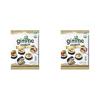 gimMe Organic Roasted Seaweed - Restaurant-style Sushi Nori Sheets - 0.81 Ounce (Pack of 2)