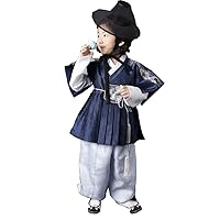 Korean Hanbok Boy Traditional Clothing Top Vest Pants Birthday New Year Festival Baby Boys Clothes Thanksgiving CB1907