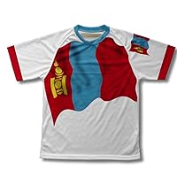Mongolia Flag Technical T-Shirt for Men and Women