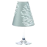 WS405 Caribbean Reef Paper White Wine Glass Shade, Fog Gray (Pack of 12)