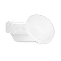 Restaurantware - Pulp Safe 7 Ounce Oval Dessert Bowls, 100 No PFAS Added Dinner Bowls - Home Compostable, Heavy-Duty, White Bagasse Sustainable Bowls, Disposable
