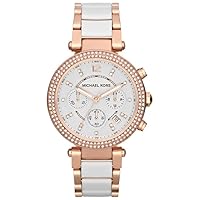 Michael Kors Parker Women's Chronograph Watch with Stainless Steel or Leather Strap