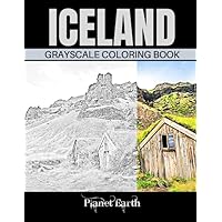 Iceland Grayscale Coloring Book: Adult Coloring Book with Beautiful Images of Iceland.