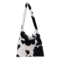 Fluffy Tote Bag Y2K Long Strap Furry Tote Bag Large Cute Plush Bag Women Fluffy Purse for Autumn and Winter