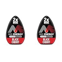 MiO Energy Black Cherry Naturally Flavored Liquid Water Enhancer 8 Count 3.24 fl oz (Pack of 2)