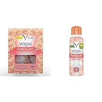 Vagisil Scentsitive Scents On-The-Go Feminine Cleansing Wipes, 16 Count & Feminine Dry Wash Deodorant Spray, 2.6 Ounce - Peach Blossom