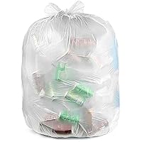 Ultrasac 45 Gallon 3.0 MIL Clear Heavy Duty Contractor Trash Bags with Handtie - 33