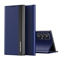 Leather Flip Cases for Samsung Galaxy A53 5G A52 A22 A51 A50 A72 A32 A71 A13 A33 A12 A23 A73 A70 A10s A20 A11 A21s A82 A42 Cover,Blue,for Samsung A14