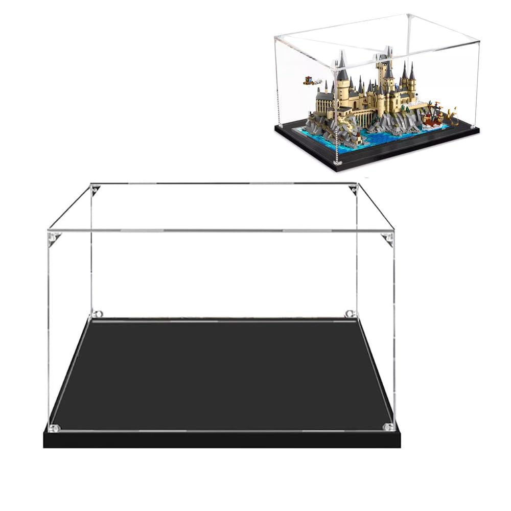 T-Club Acrylic Display Case for Lego 76419 Dustproof Clear Display Box Showcase for (Hogwarts Castle and Grounds) (Building Block Model is NOT Included !) (2 MM Thickness)