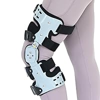 Knee Brace Support, Adjustable Hinged Stabilizer, Varus/valgus Angle Adjustmen, Silicone Anti-Slip Strips, Quick Release Buckle, for ACL MCL PCL Injury Meniscus Tear Arthritis