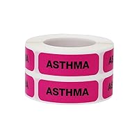Asthma Medical Healthcare Labels, 0.5 x 1.5