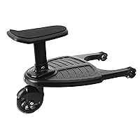 Wallfire Comfort Wheeled Board Stroller Pedal Adapter Child Rider Stroller Attachment Trolley Connector with Seat and Standing Platform Holds Children Up to 55lbs