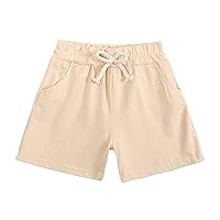 6 Boy Clothes and Babies' Cotton Pull On Shorts Breathable Cotton Baby Boys' Girls' Shorts Sports Clothes