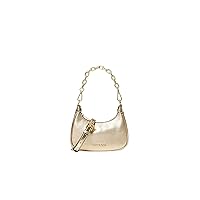 Michael Kors Cora Mini Pebbled Leather Shoulder Bag Pale Gold, Pale Gold, Medium