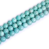 GEM-Inside Natural 14mm Brazilian Amazonite Energy Stone Round Loose Beads for Jewelry Making Jewelry Beading Supplies for Women
