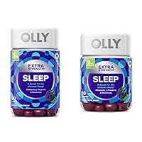 OLLY Extra Strength Sleep Gummies with Melatonin, L-Theanine, Chamomile, Lemon Balm, BlackBerry Flavor, 90 and 50 Count