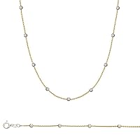 DECADENCE Sterling Silver 3.00mm Moon by the Yard Rhodium Plated Chain