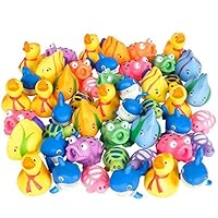 Rhode Island Novelty Rubber Water Squirting Toy Assortment 50 Pieces
