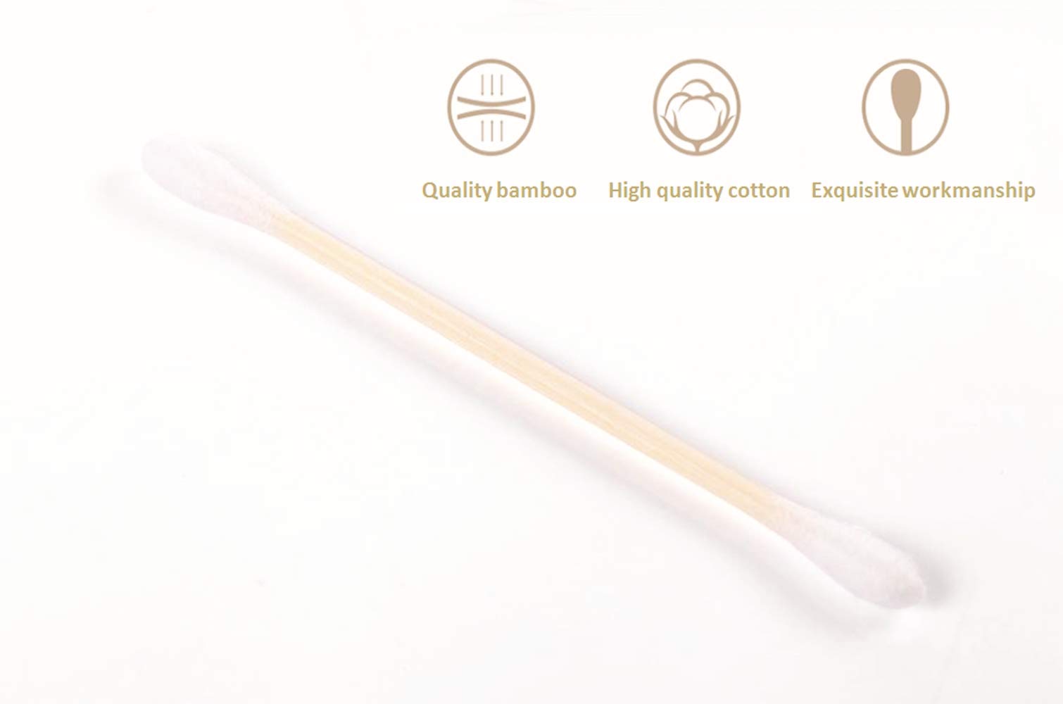 900pcs Bamboo Cotton Swabs, Biodegradable Wooden Cotton Buds