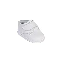 Avery Hill Boy's White Hook and Loop Fastener Strap Leather Special Occasion Shoes