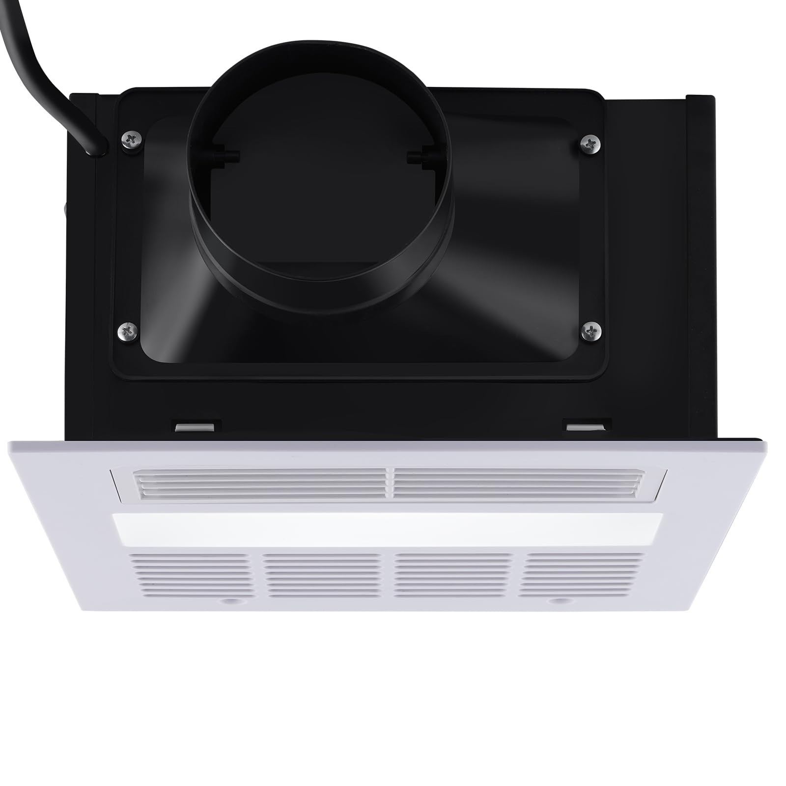 VEVOR Bathroom Exhaust Fan, 1500W Heating, 110 CFM High-Efficiency Ventilation, 1.5sones Low Noise Operation, Energy-Saving Bathroom Ceiling Fan, No Need For Attic Access, For Various Ceilings