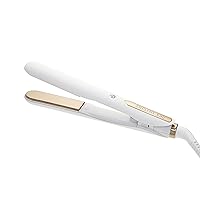 Hair Titanium Mini Travel Flat Iron Curling Straightener for Short Hair Defining + Detailing - Travel Sized with Travel Case - Fast Heat, Dual Voltage, Auto Shut-Off - 3/4 Inch Plates