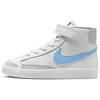 Nike Blazer Mid '77 Little Kids' Shoes (DA4087-114, Summit White/Photon Dust/White/Aquarius Blue) Size 2.5