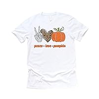 Peace Love Pumpkin Leopard Lover Tshirt
