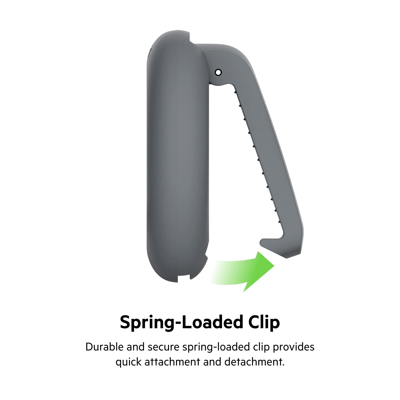 Belkin Apple AirTag Secure Holder with Clip - AirTag Holder - Durable Scratch Resistant AirTag Case - Apple Air Tag Case with Spring Loaded Clip - Attach to Backpack, Clothing, & Luggage - Dark Gray