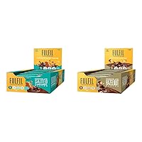 FULFIL Vitamin and Protein Bars, Chocolate Salted Caramel, Snack Sized Bar with 15g Protein & Vitamin and Protein Bars, Hazelnut, Snack Sized Bar with 15 g Protein and 8 Vitamins